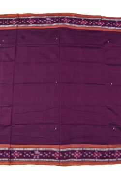Purple Colour Sambalpuri Handloom Cotton Saree