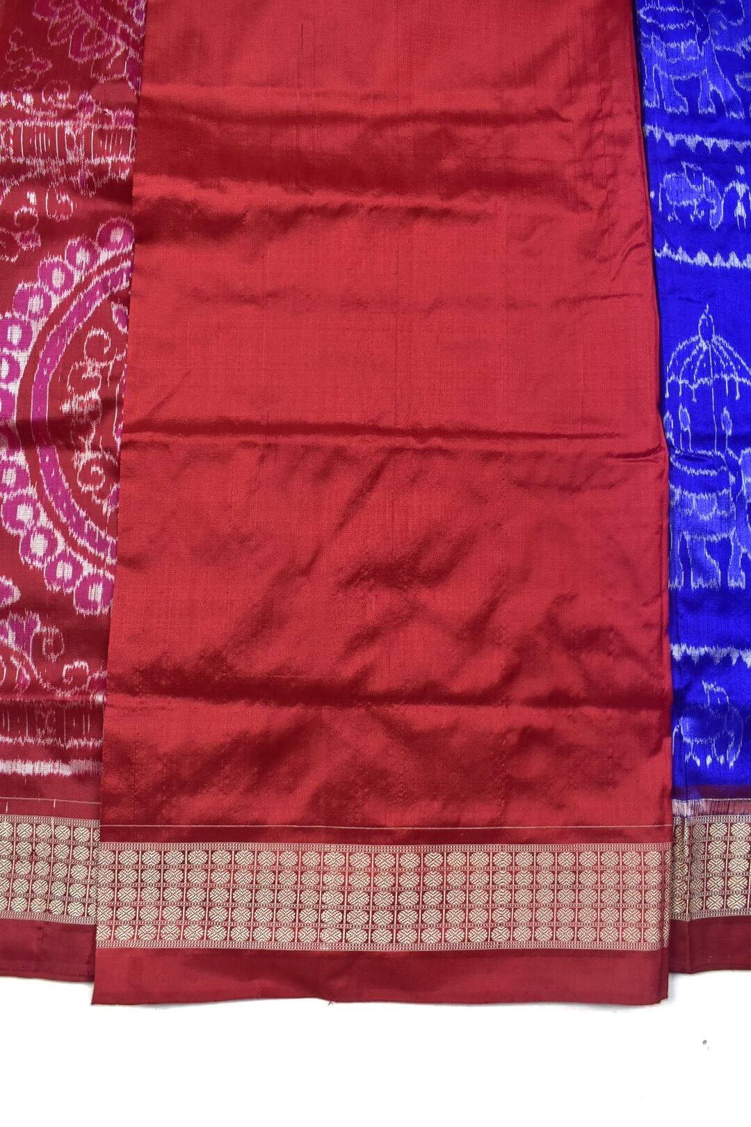 Blue Colour Nabakothi Design Sambalpuri Handloom Bandha Silk Saree - Image 5