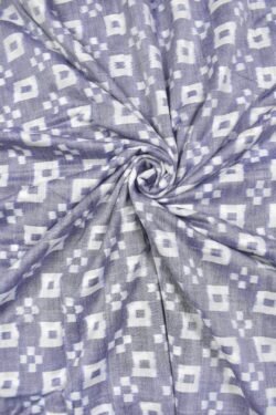 Lite Blue Colour Square Design Sambalpuri Handloom Cotton Fabrics