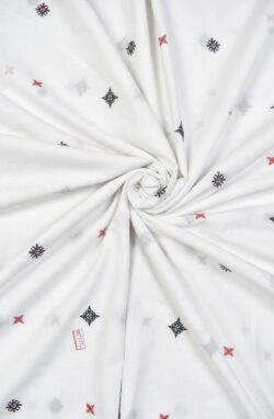 White Colour Sambalpuri Handloom Cotton Fabrics