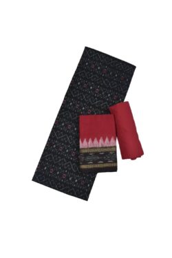 Black Colour Sambalpuri Handloom Cotton Dress Material