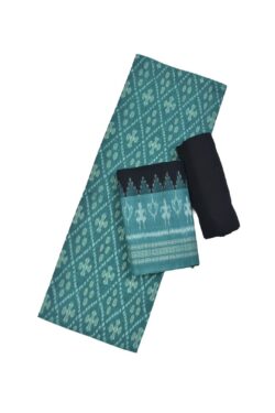 Rama Green Colour Sambalpuri Handloom Cotton Dress Material