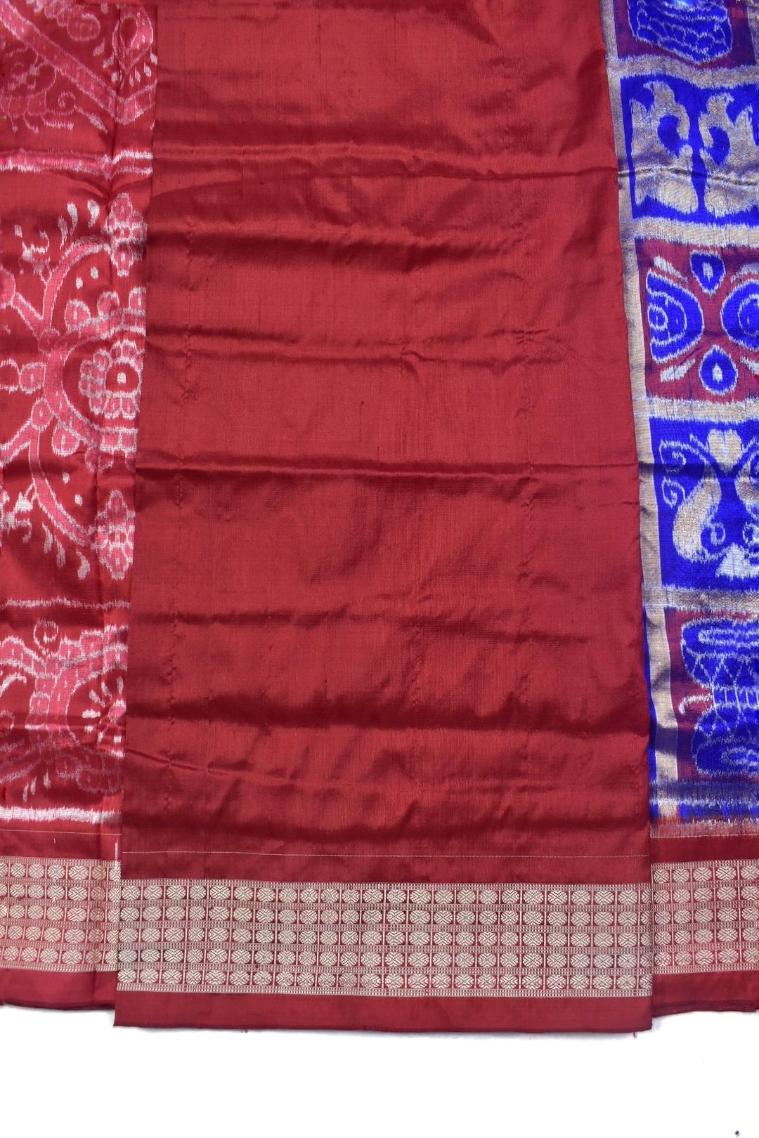 Blue Colour Nabakothi Design Sambalpuri Handloom Bandha Silk Saree - Image 5