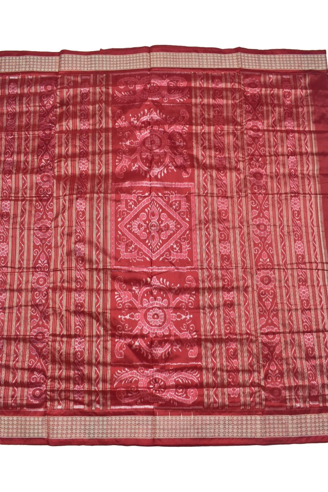 Blue Colour Nabakothi Design Sambalpuri Handloom Bandha Silk Saree - Image 3