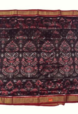 Coffe Colour Sambalpuri Handloom Bandha Silk Saree