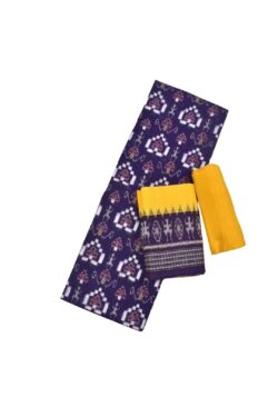 Purple Colour Sambalpuri Handloom Cotton Dress Material