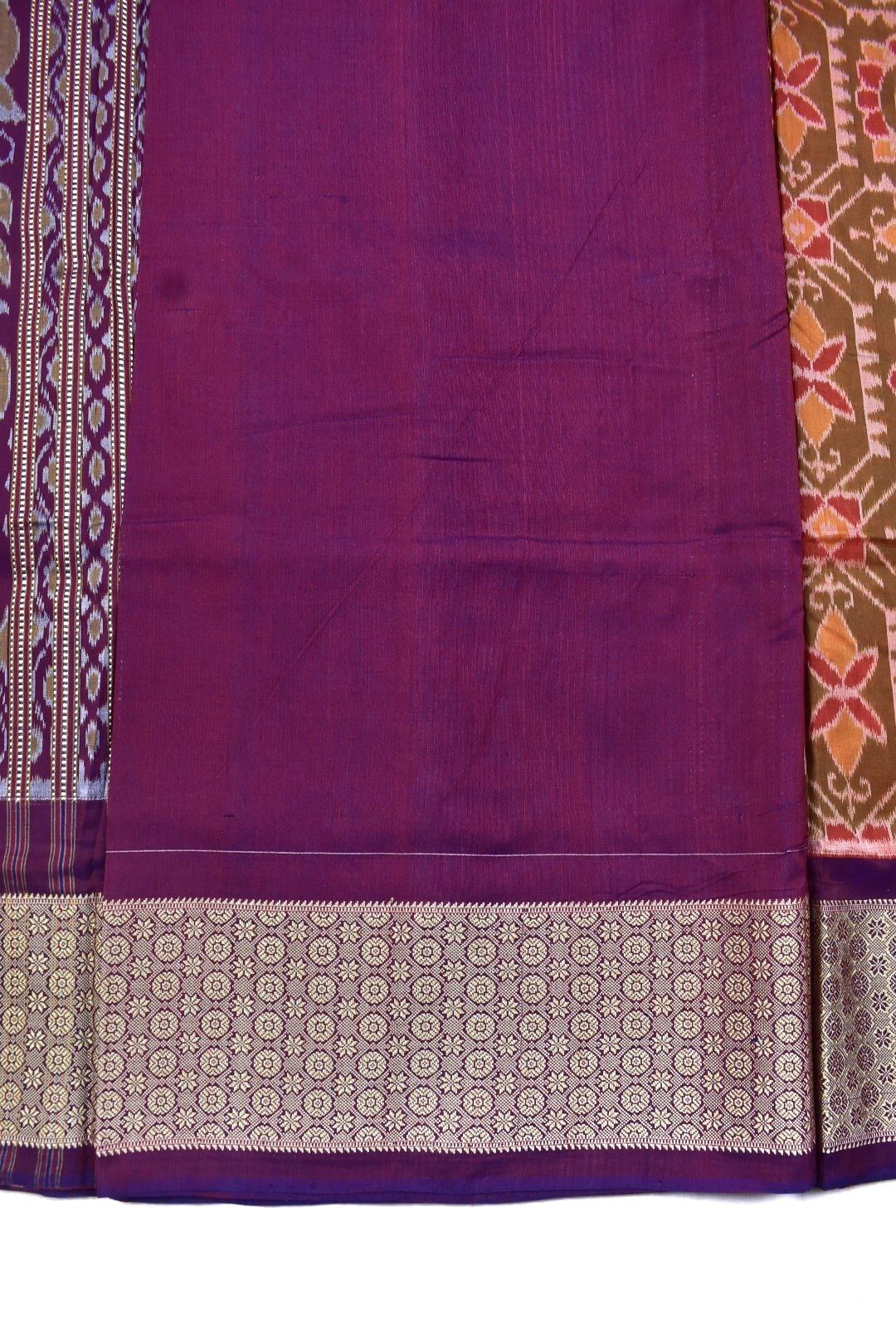Rust Colour Sambalpuri Handloom Cotton Saree - Image 5