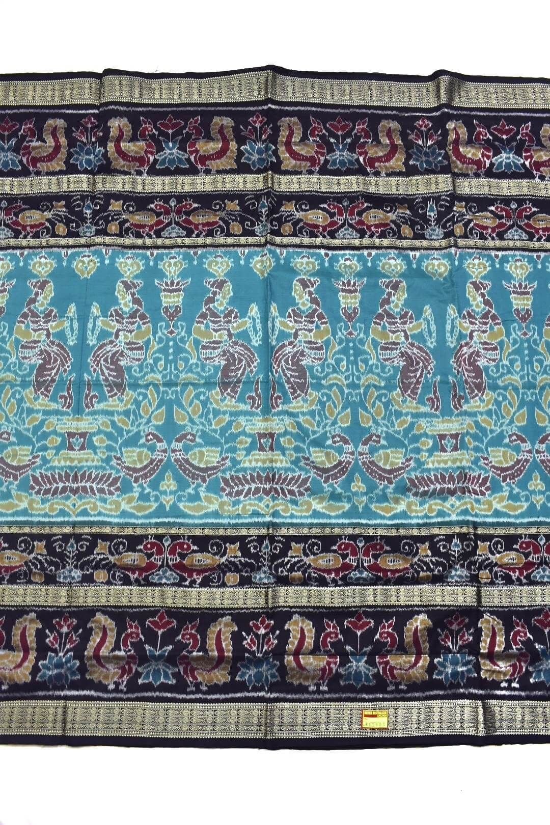 Rama Green Colour Nartaki Design Sambalpuri Handloom Cotton Saree