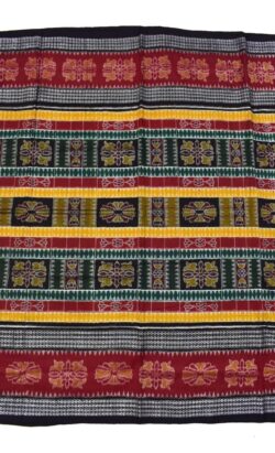 Multi Colour Sambalpuri Handloom Utkal Laxmi Cotton Saree