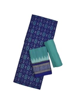 Blue Colour Sambalpuri Handloom Cotton Dress Material