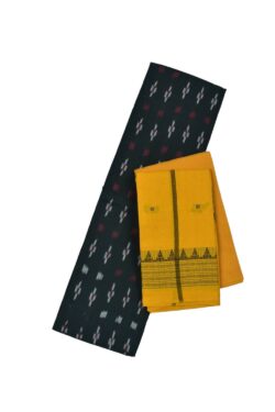 Bottle Green Colour Sambalpuri Handloom Cotton Dress Material