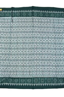 Lite Green Colour Plane Border Sambalpuri Handloom Cotton Saree