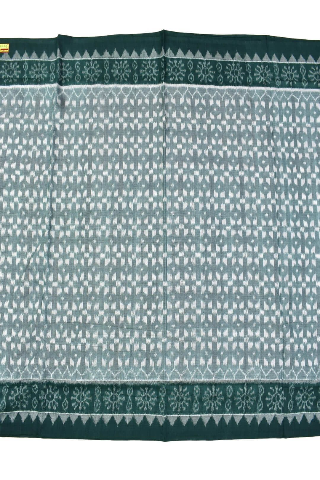 Lite Green Colour Plane Border Sambalpuri Handloom Cotton Saree