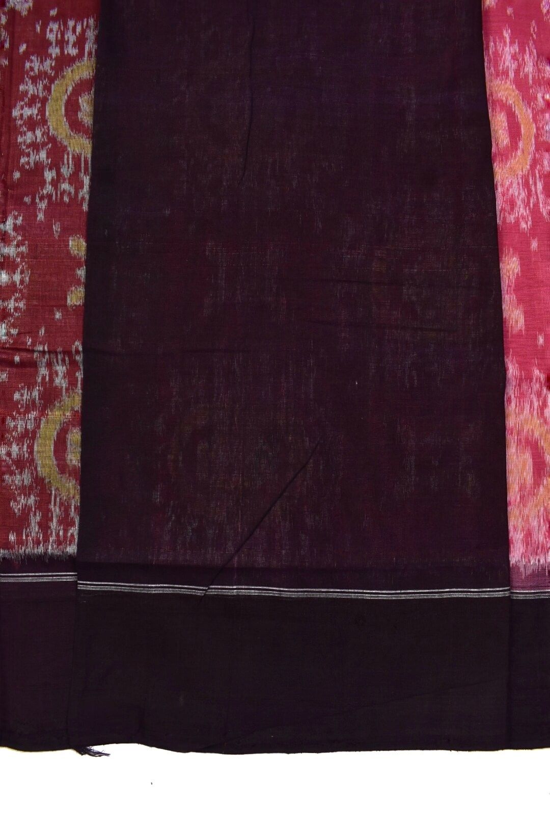 Lite Pink Colour Plane Border Sambalpuri Handloom Cotton Saree - Image 5