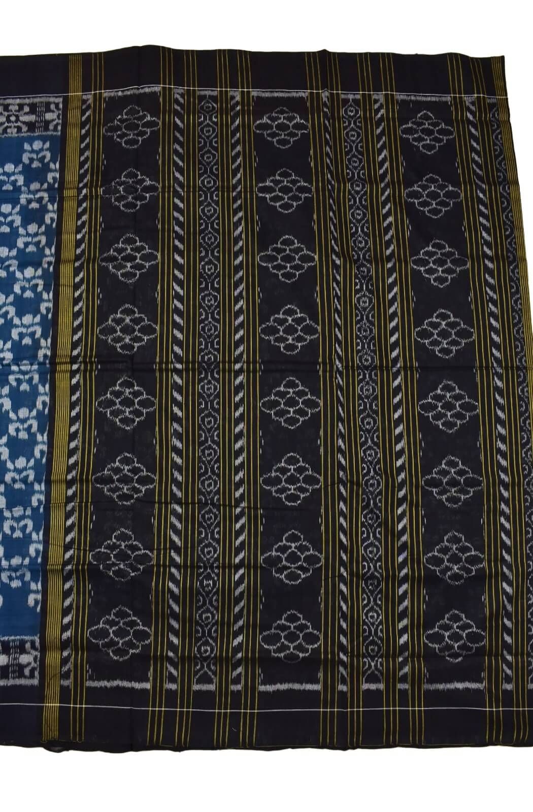 Sumati Colour Plane Border Sambalpuri Handloom Cotton Saree - Image 2