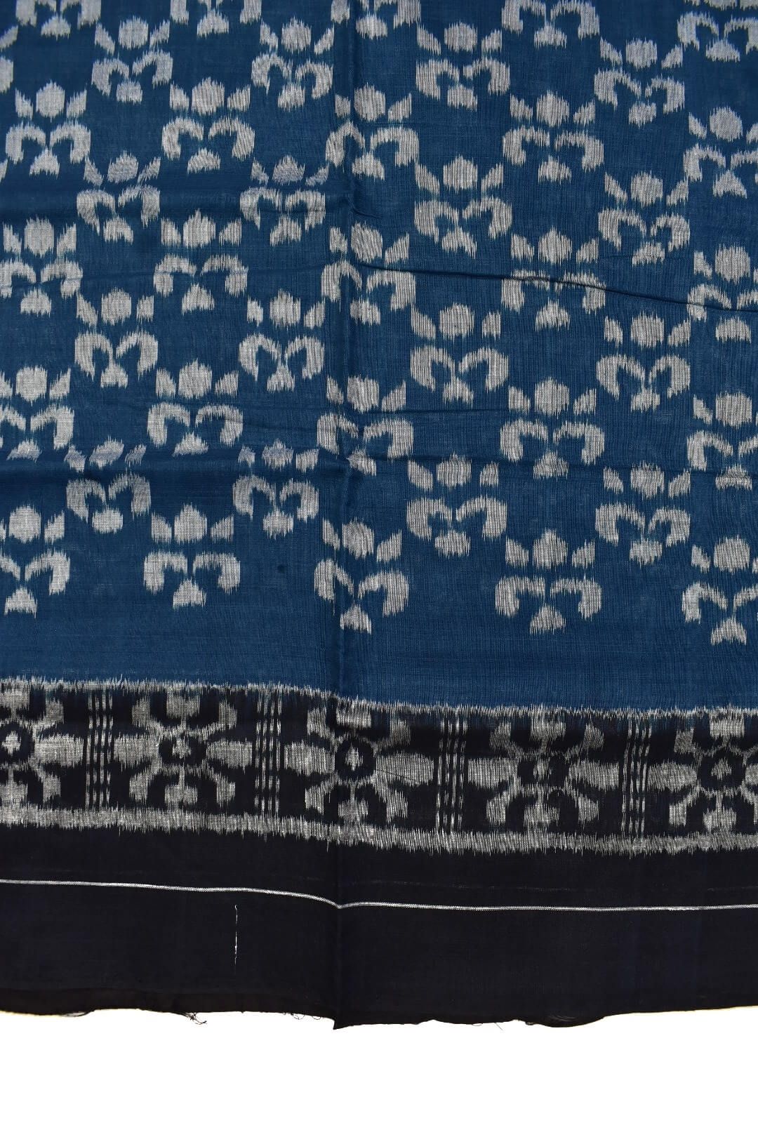 Sumati Colour Plane Border Sambalpuri Handloom Cotton Saree - Image 4