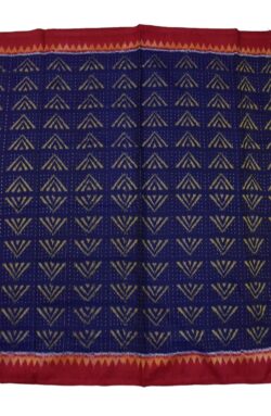 Blue Colour Plane Border Sambalpuri Handloom Cotton Saree