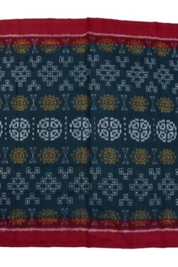 Green Colour Plane Border Sambalpuri Handloom Cotton Saree