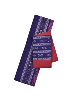 Navy Blue Colour Sambalpuri Handloom Cotton Bomkai Dress Material