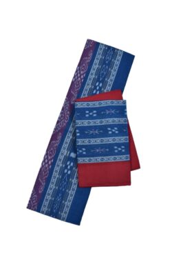 Sky Colour Sambalpuri Handloom Cotton Bomkai Dress Material