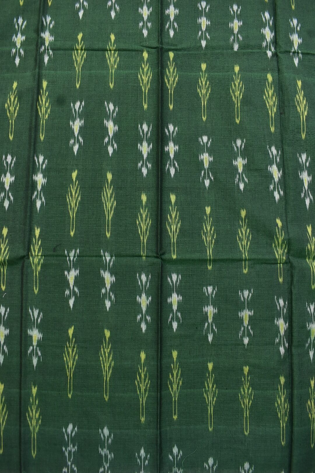 Green Colour Sambalpuri Handloom Cotton Bomkai Dress Material - Image 4