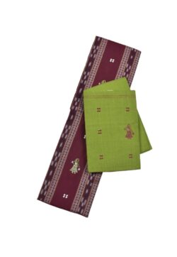 Maroon Colour Sambalpuri Handloom Bomkai Dress Material
