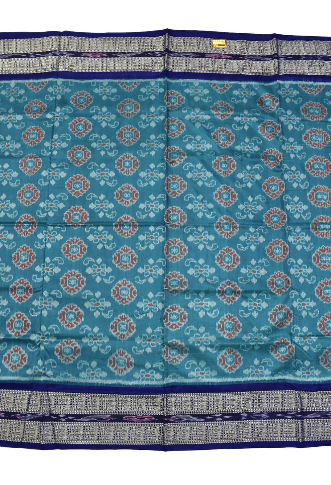 Rama Green Colour Sambalpuri Handloom Cotton Saree