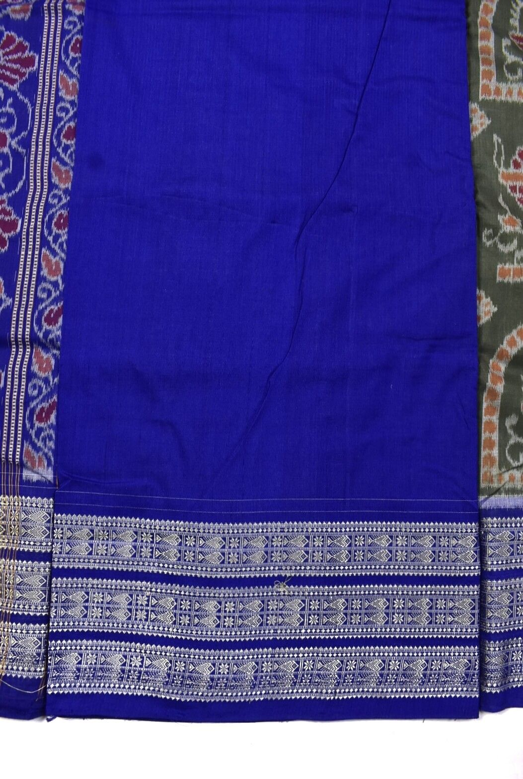 Cement Colour Sambalpuri Handloom Cotton Saree - Image 5
