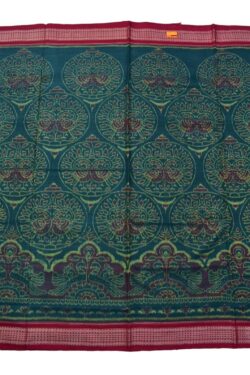 Green Colour Sambalpuri Handloom Cotton Saree