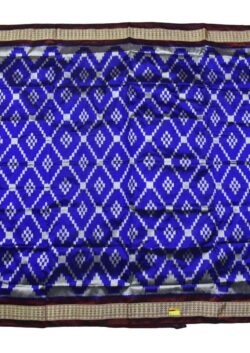 Blue Colour Pasapali Design Sambalpuri Handloom Bandha Silk Saree