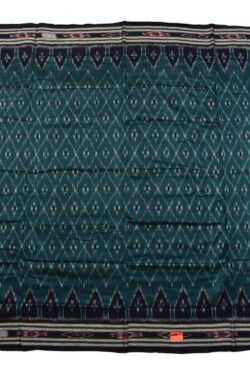 Bottle Green Colour Sambalpuri Handloom Mania Bandha Cotton Saree