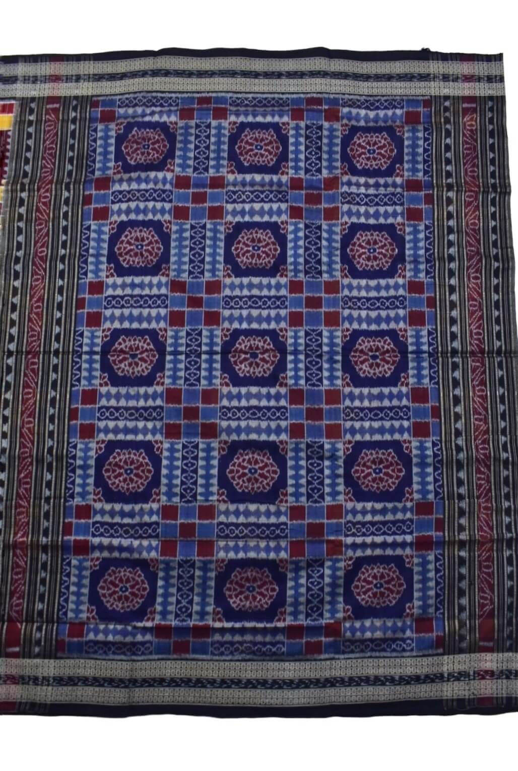 Black-Yellow Combination Sambalpuri Handloom Utkal Laxmi Cotton Saree - Image 2