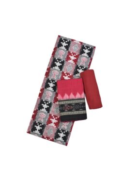 Black-Red Sambalpuri Handloom Cotton Dress Material