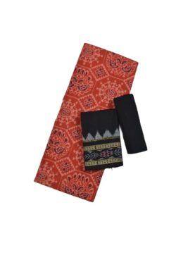 Ornage Colour Sambalpuri Handloom Cotton Dress Materials
