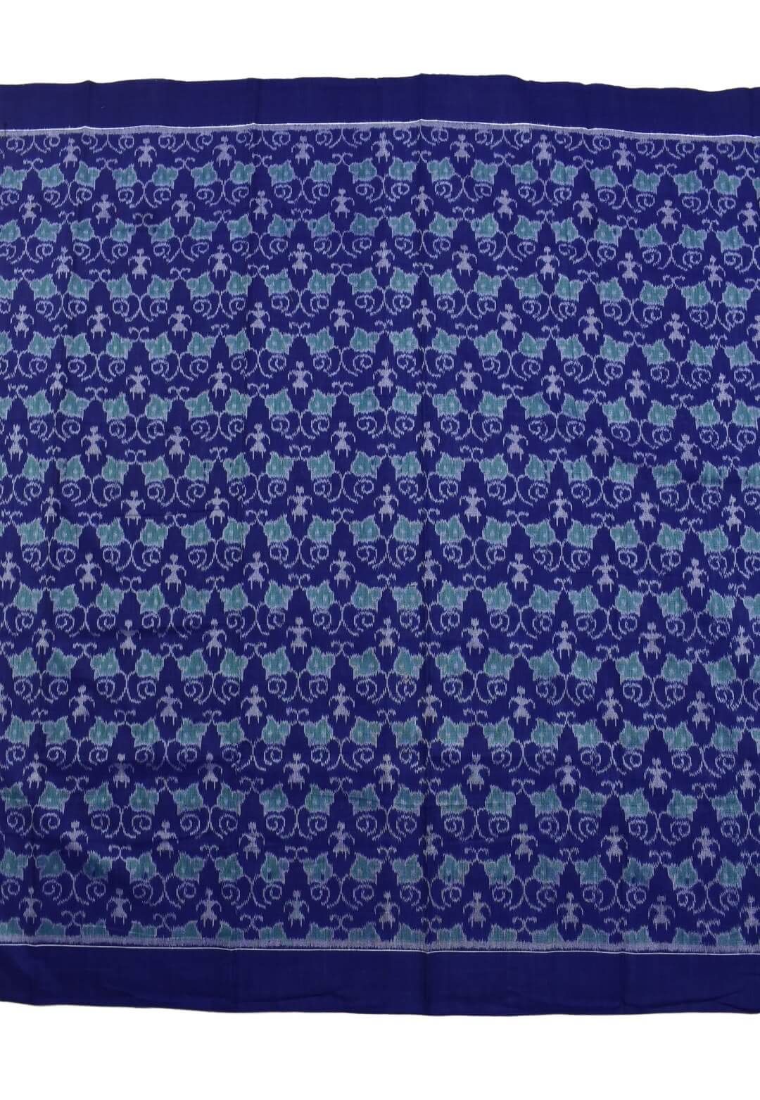 Blue Colour Pasapali Design Sambalpuri Handloom Cotton Dress Materials - Image 4