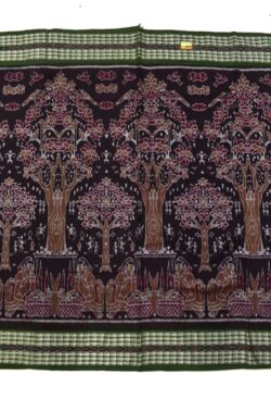 Coffe  Colour Sambalpuri Handloom Bandha Cotton Saree