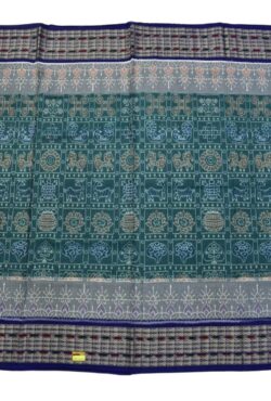 Green Colour Sambalpuri Handloom Bandha Cotton Saree