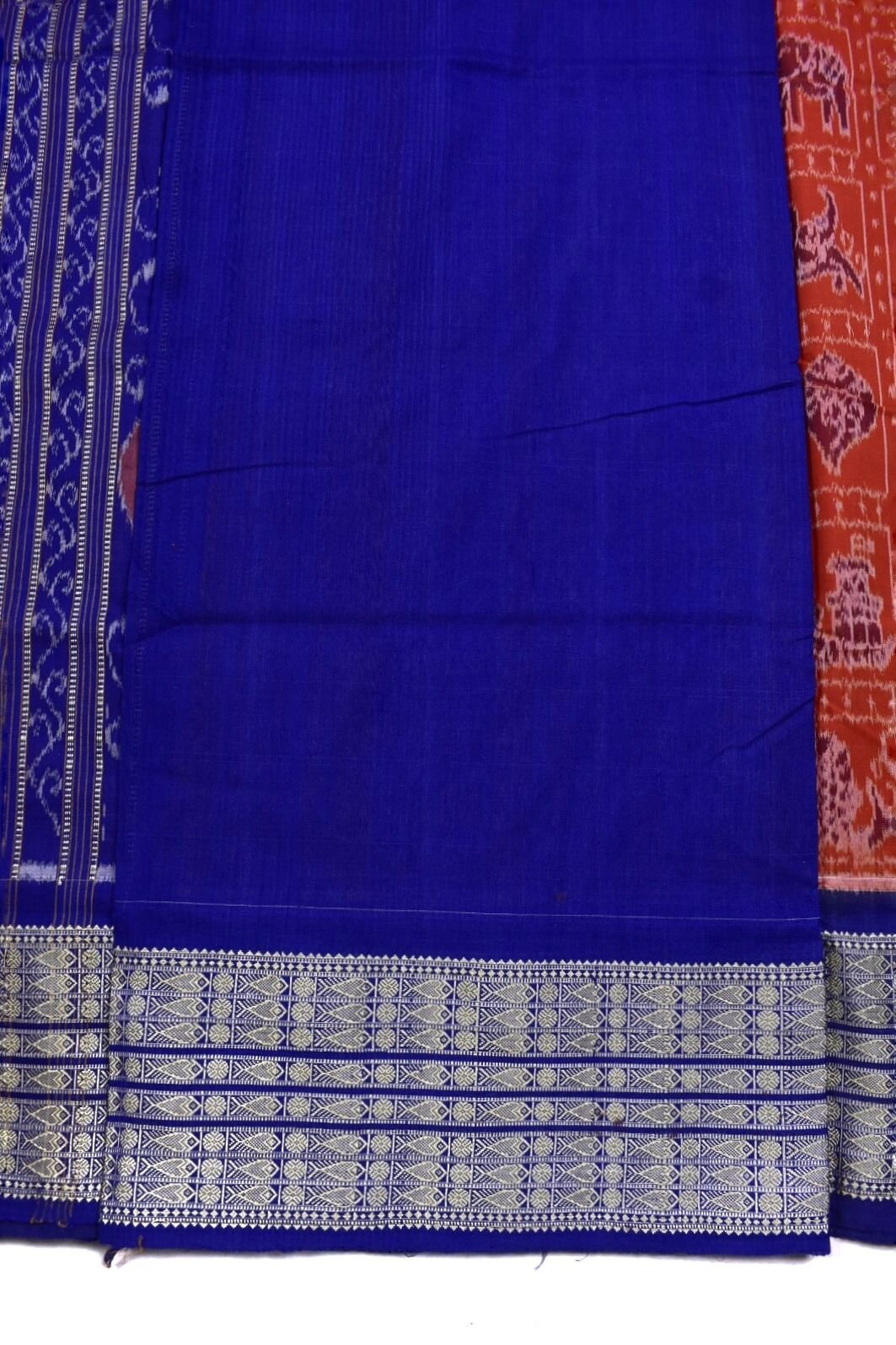 Orange Colour Nabakothi Design Sambalpuri Handloom Cotton Saree - Image 5