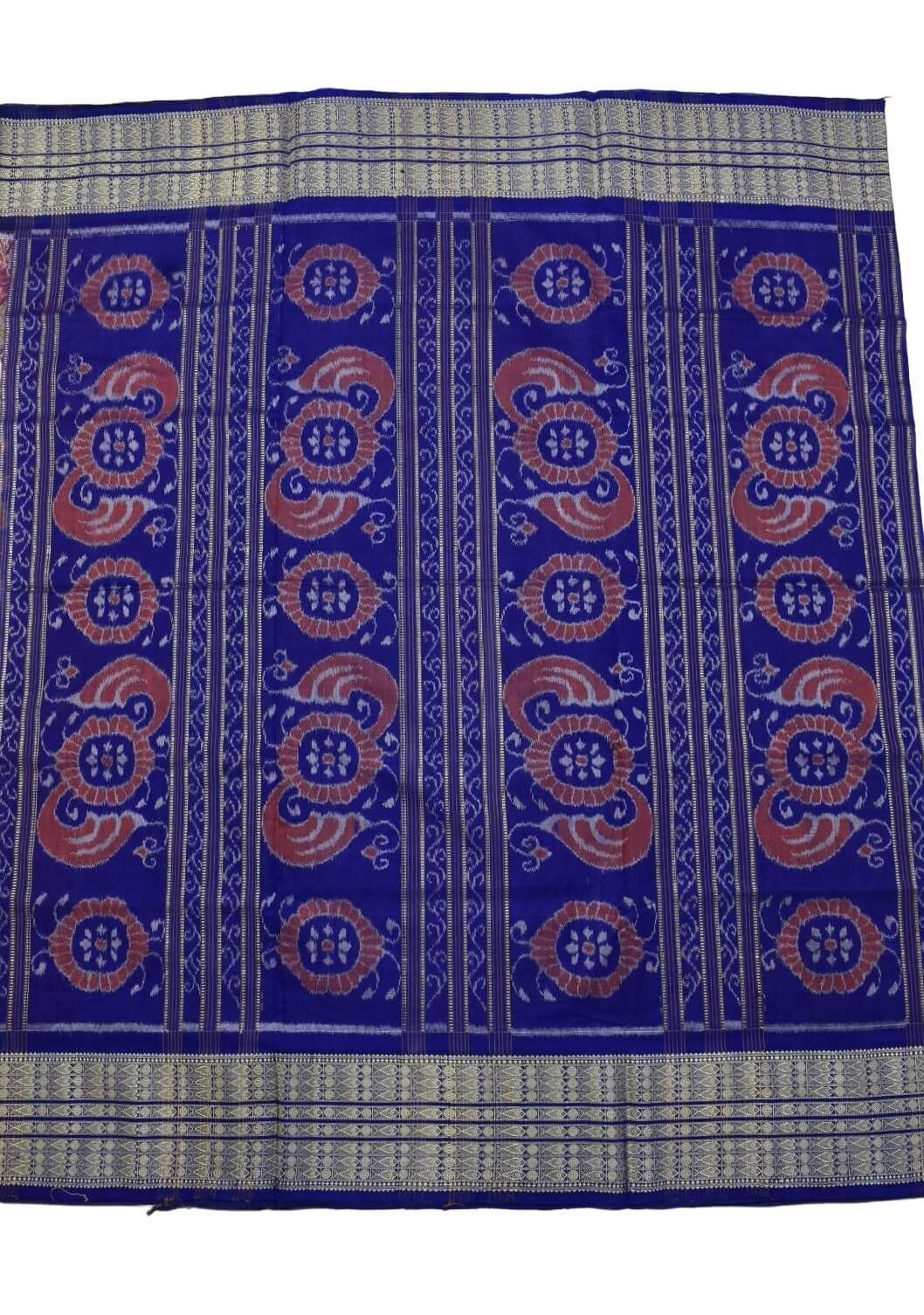 Orange Colour Nabakothi Design Sambalpuri Handloom Cotton Saree - Image 2
