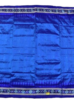 Blue Colour Pasapali Design Sambalpuri Handloom Bandha Silk Saree