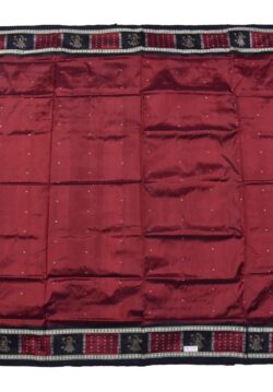Red Colour Pasapali Design Sambalpuri Handloom Bandha Silk Saree