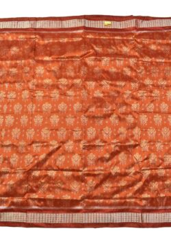 Orange Colour Sambalpuri Handloom Bandha Silk Saree
