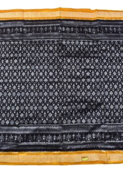 Black Colour Sambalpuri Handloom Bandha Silk Saree