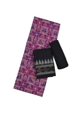 Pink Colour Design Sambalpuri Handloom Cotton Dress Materials