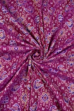 Purple Colour Tribal Design Sambalpuri Handloom Cotton/Pata Bapta fabric