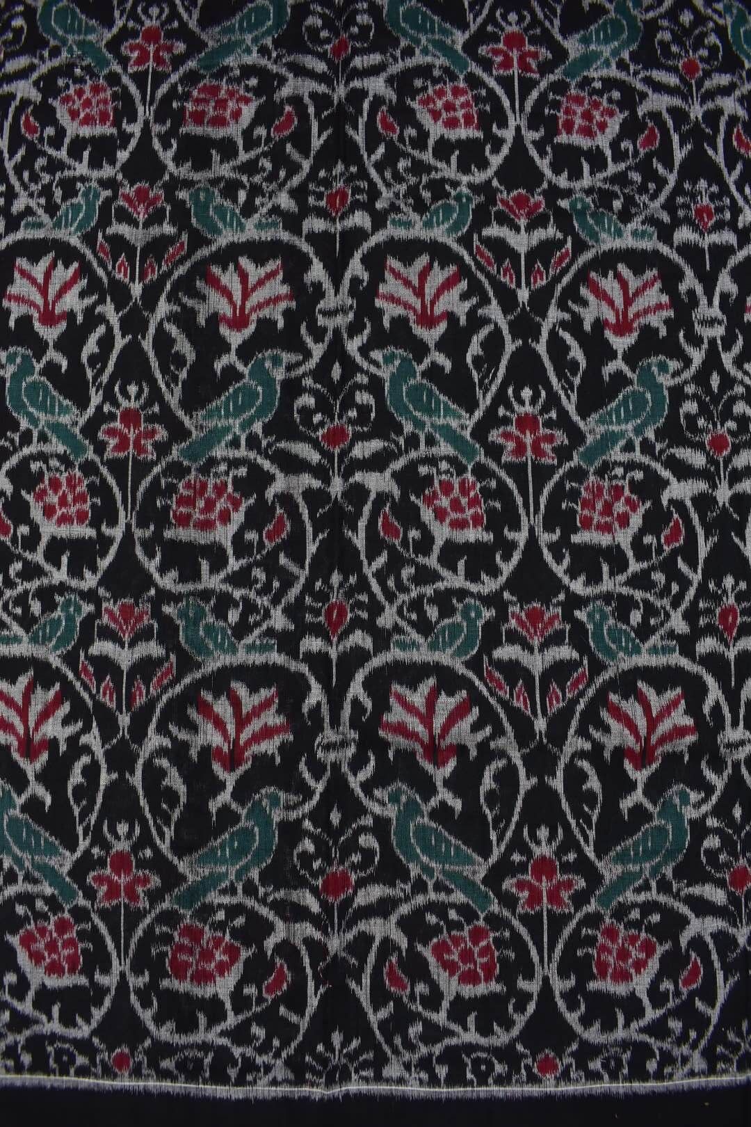 Red Colour Pasapali Design Sambalpuri Handloom Cotton Dress Materials (Copy) - Image 5