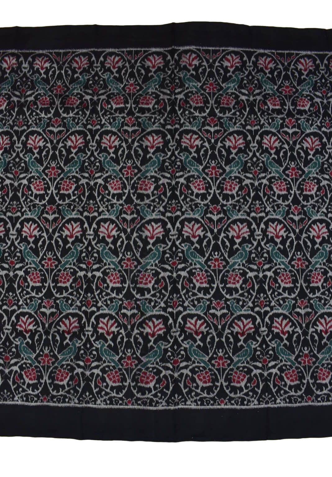 Red Colour Pasapali Design Sambalpuri Handloom Cotton Dress Materials (Copy) - Image 4