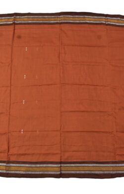 Rust Colour Sambalpuri Handloom Cotton Saree