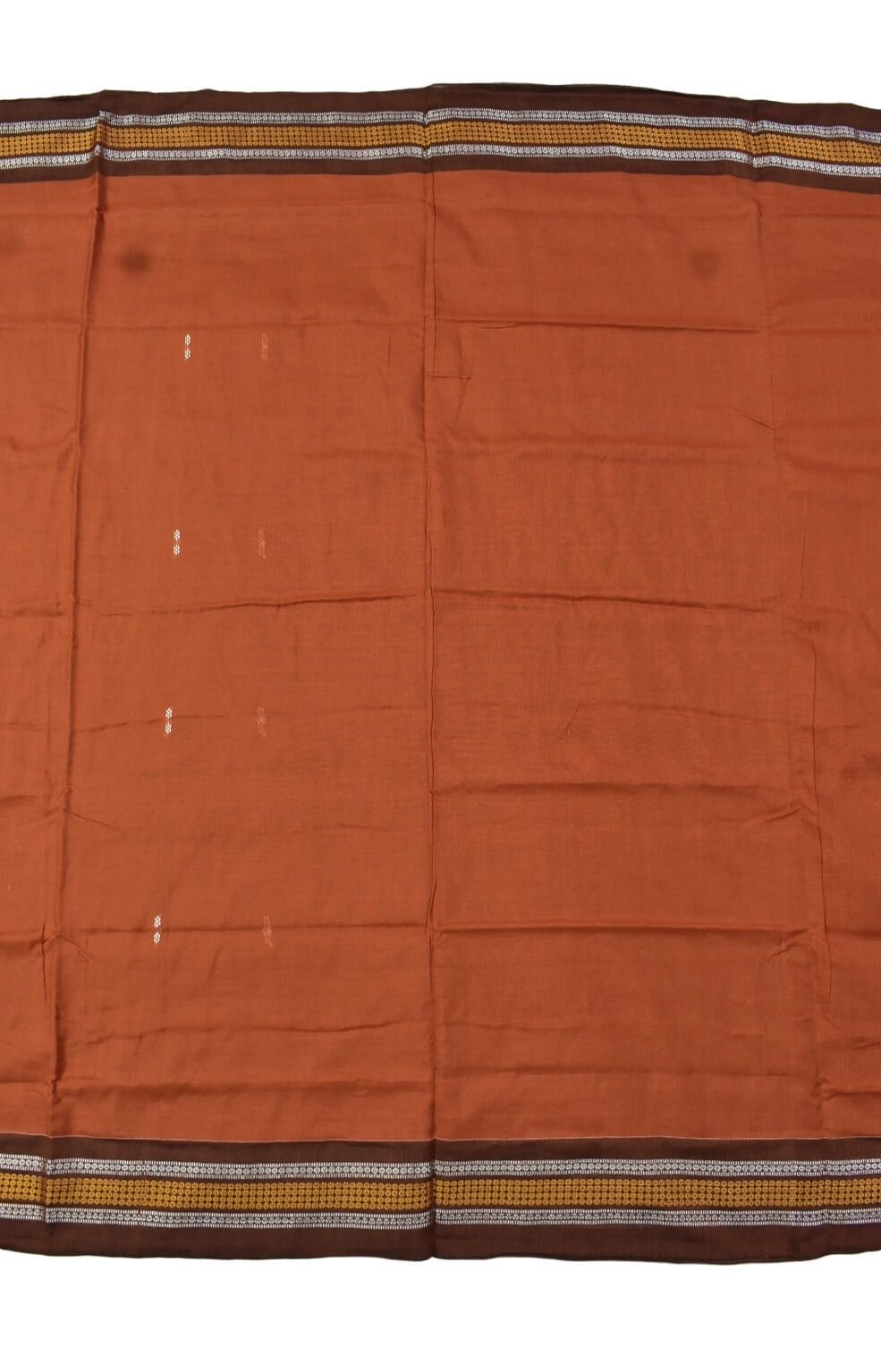 Rust Colour Sambalpuri Handloom Cotton Saree