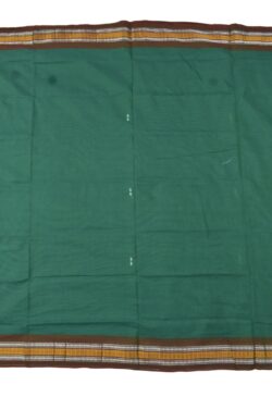 Green Colour Sambalpuri Handloom Cotton Saree